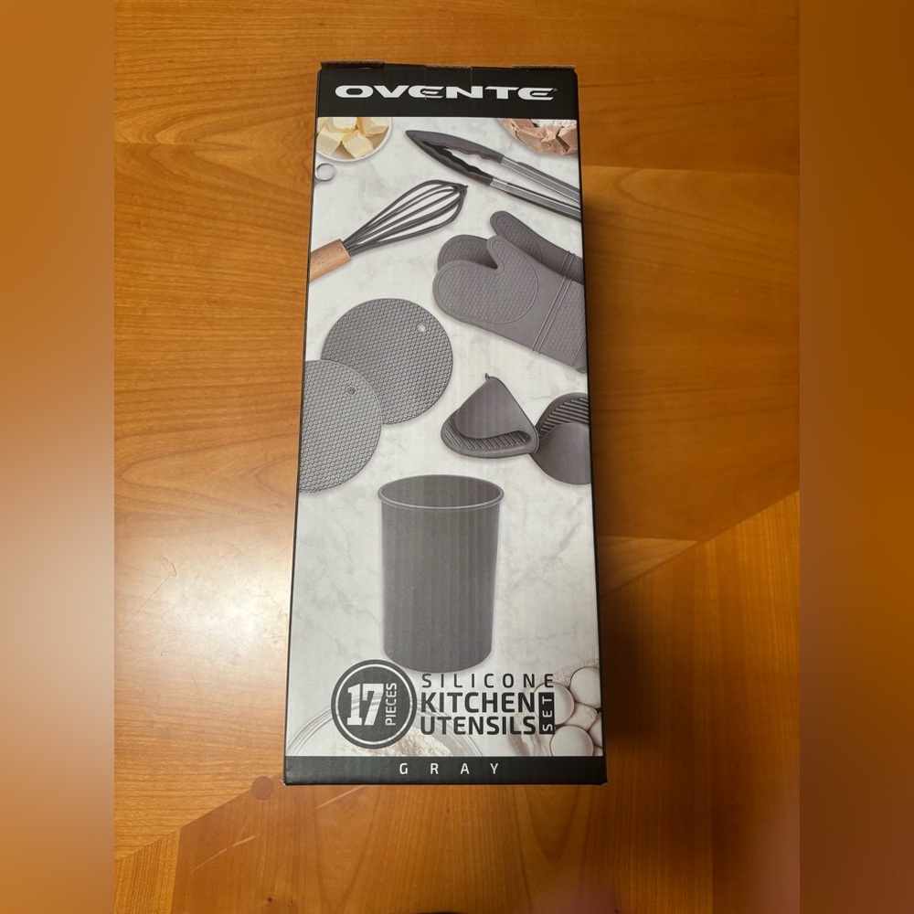 Gray Silicone Kitchen Utensils Set